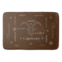 Capricorne Personnalité Mat de bain Brown