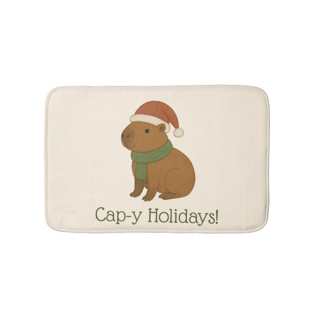 Tapis De Bain Capybara à Noël (Devant)
