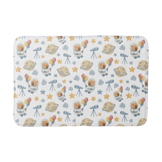Tapis De Bain Capybara Astronaut Motif Mat de bain (Devant)