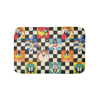 Tapis De Bain Caractères LOONEY TUNES™ sur Checker noir et blanc