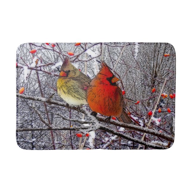 Tapis de bain cardinal de forêt (Devant)