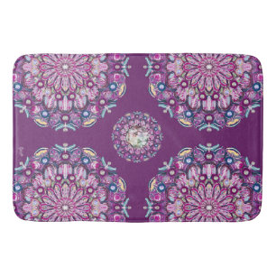 Tapis De Bain Cardinal rouge Rosace
