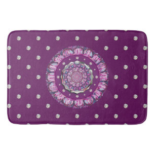 Tapis De Bain Cardinal rouge Rosace