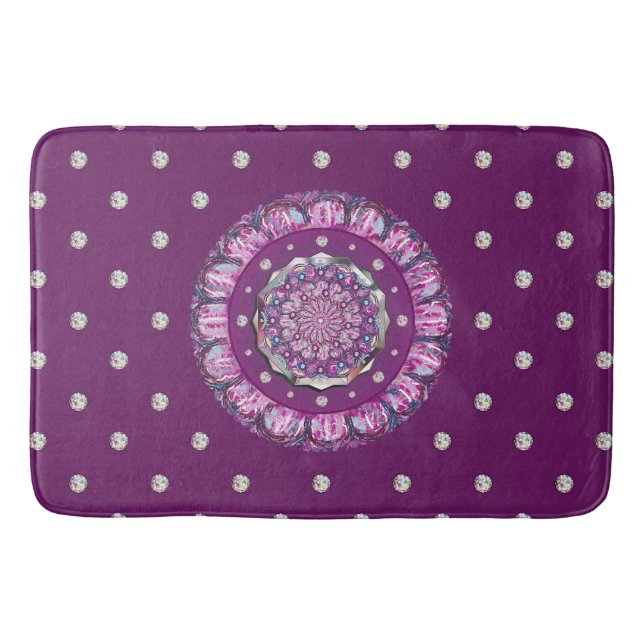Tapis De Bain Cardinal rouge Rosace (Devant)