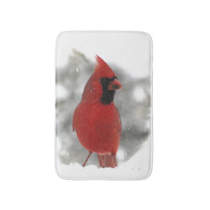 Tapis de bain cardinaux du nord d'oiseau