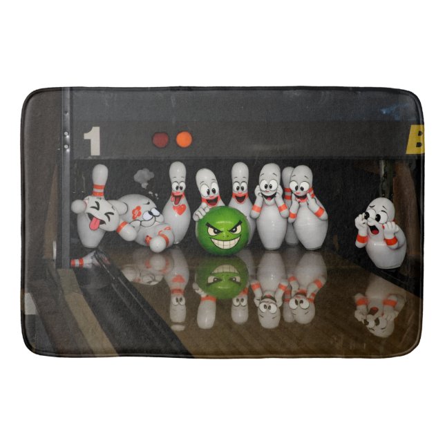 Tapis De Bain Caricature de bowling (Devant)