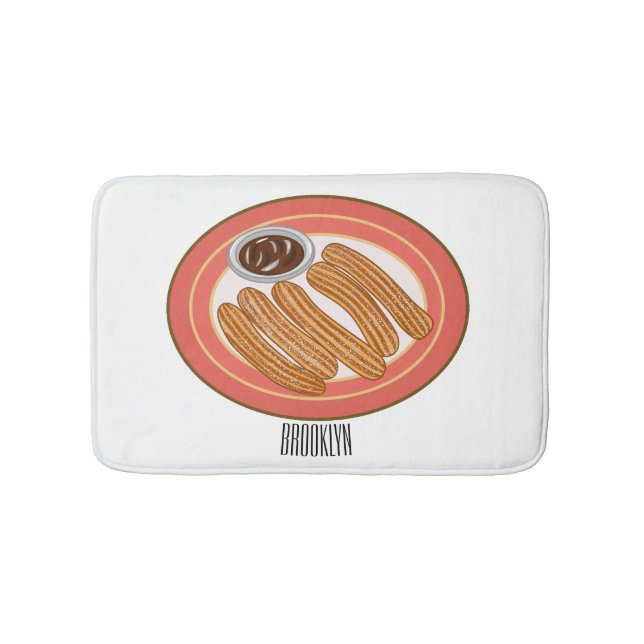 Tapis De Bain Caricature de Churro (Devant)