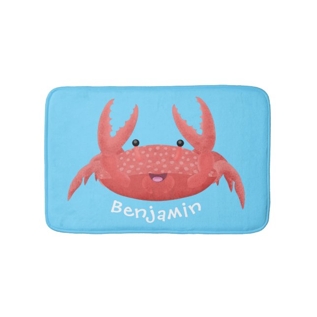Tapis De Bain Caricature de crabe rouge cuite (Devant)
