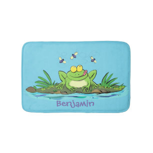 Tapis De Bain Caricature de grenouille vert mignon