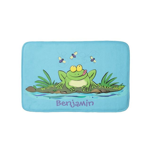 Tapis De Bain Caricature de grenouille vert mignon (Devant)
