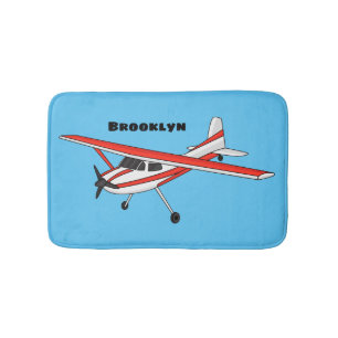 Tapis De Bain Caricature de l'avion à train de vélo