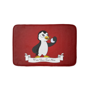 Tapis De Bain Caricature de pingouin mignon