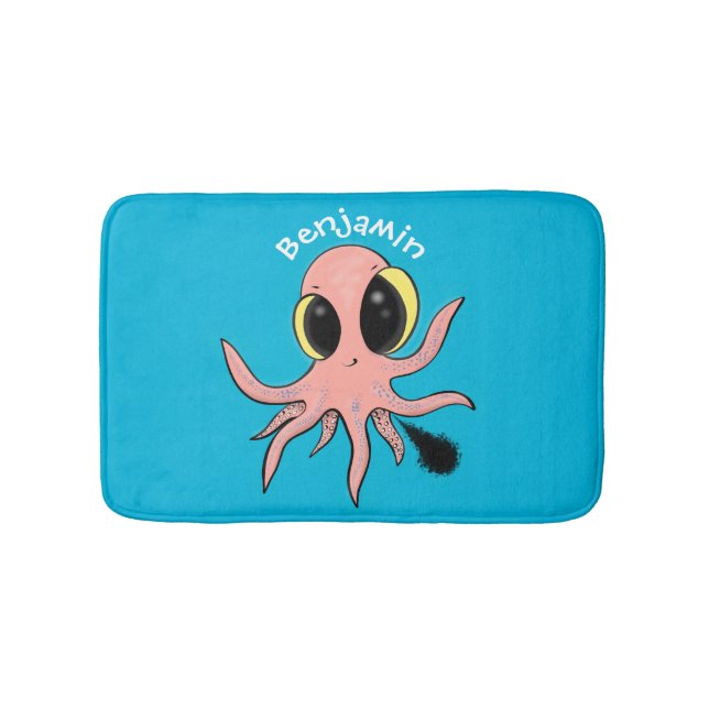 Tapis De Bain Caricature de poulpe de bébé mignonne et cheeky