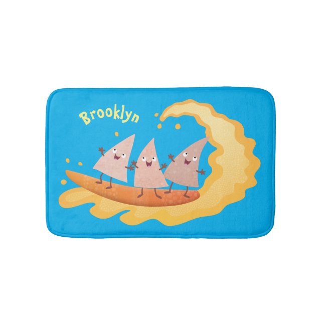 Tapis De Bain Caricature de surf pour chips de maïs mignonette n (Devant)