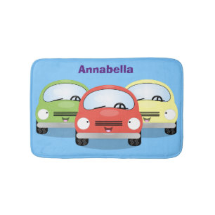 Tapis De Bain Caricature de voitures Cute kawaii