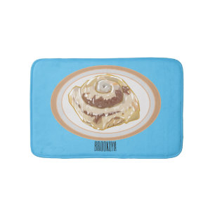 Tapis De Bain Caricature en rouleau de cannelle