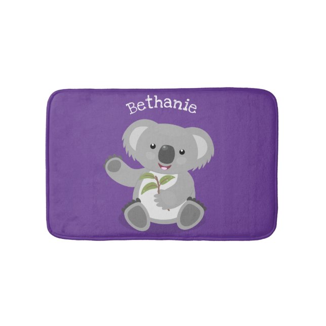 Tapis De Bain Caricature joyeux koala agitant (Devant)