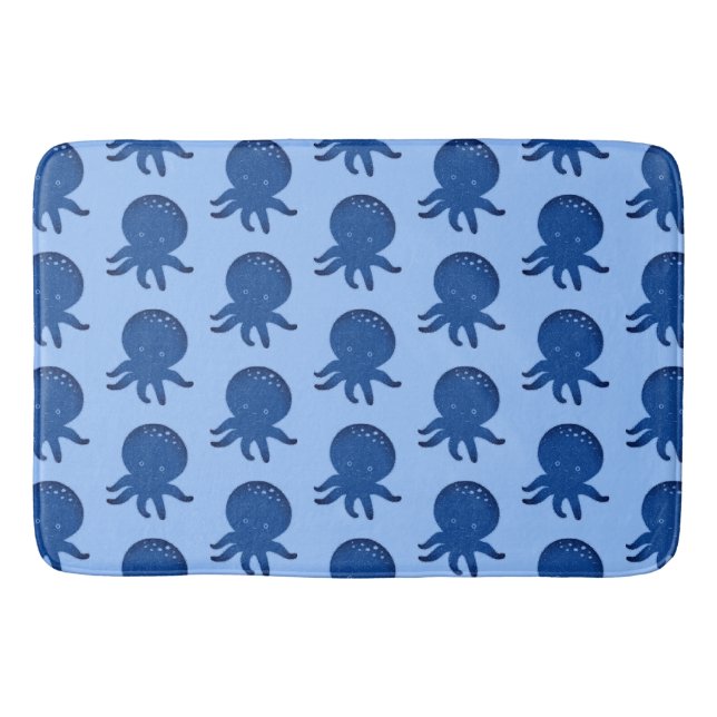 Tapis De Bain Caricature octopus mignonne vieux papier (Devant)