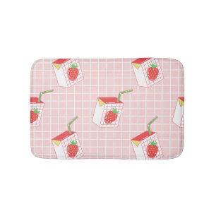 Tapis De Bain Caricatures de Lait de fraise : Motif
