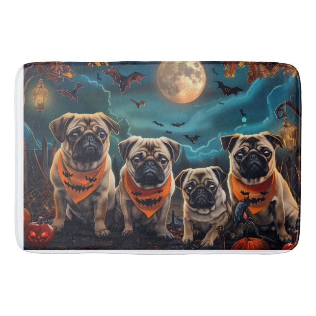 Tapis De Bain Carlin Halloween Éffrayant (Devant)