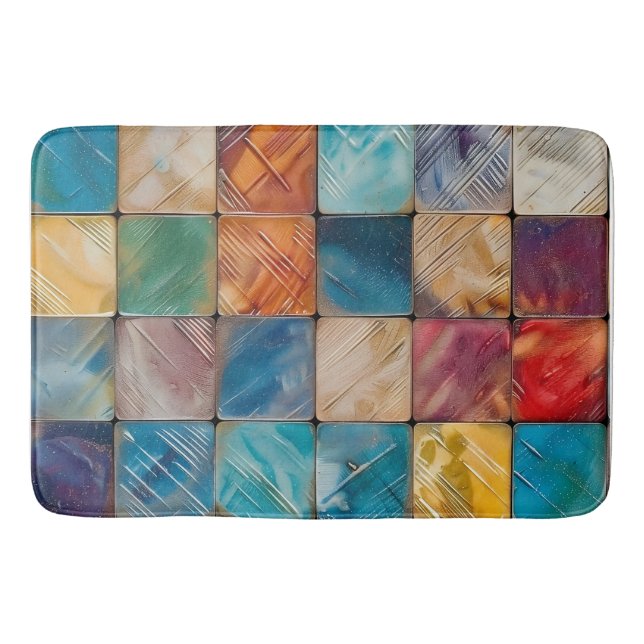 Tapis De Bain Carré coloré (Devant)