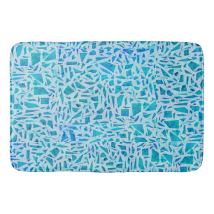 Tapis De Bain Carreau de verre mosaïque turquoise bleu moderne c