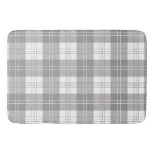 Tapis De Bain Carreaux de buffle noir et blanc