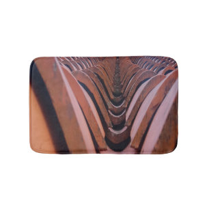 Tapis De Bain Carreaux de toit rustiques avec perspective unique