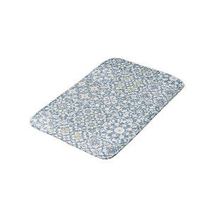 Tapis De Bain Carreaux Méditerranéens, Marocains, Majolique, Azu