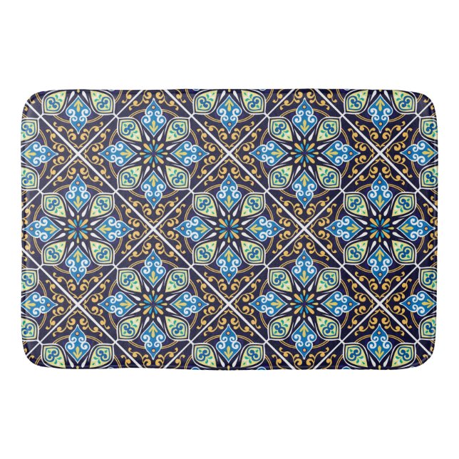 Tapis De Bain Carreaux orientaux, diagonale Azulejos (Devant)