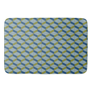 Tapis De Bain Carreaux portugais géométriques motif en couleurs