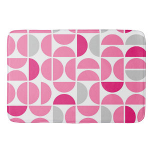 Tapis De Bain Carreaux rose Du Milieu Du Siècle