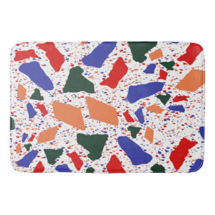 Tapis De Bain Carrelage en Terrazzo Abstrait à Motif Coloré Dess