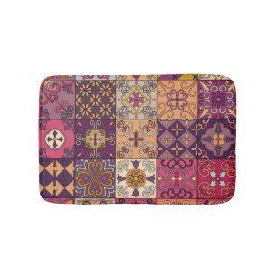 Tapis De Bain Carrelage portugais : motif de style talavera.