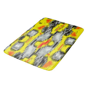 Tapis De Bain carrés Abstraits formés à partir de rayures sur le