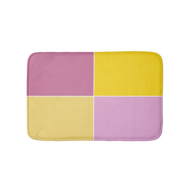 Tapis De Bain Carrés de framboise de citron (Devant)