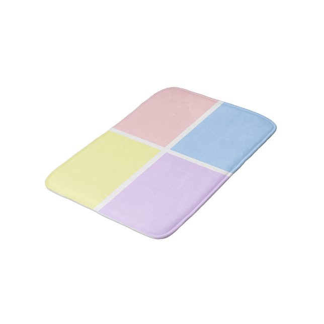 Tapis De Bain Carrés Pastel Spring (Angle)