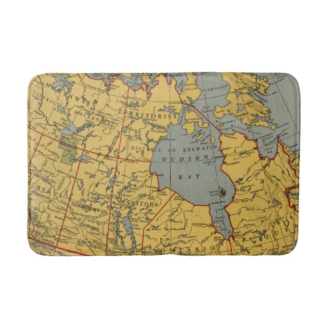 Tapis De Bain Carte antique du Canada (Devant)
