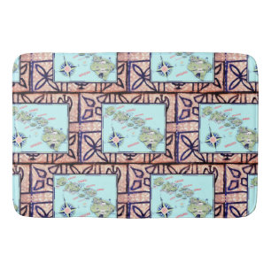 Tapis De Bain Carte de Hawaii