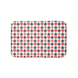 Tapis De Bain Carte de jeu noir/blanc/rouge Tous les symboles Li