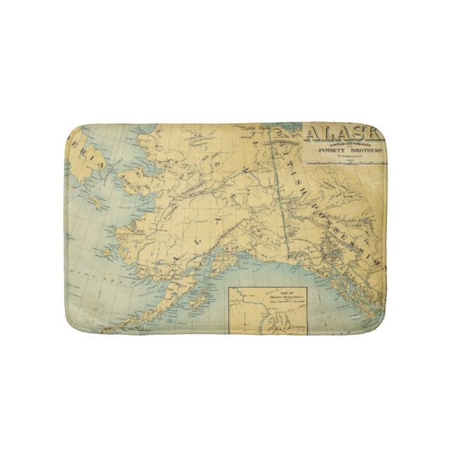 Tapis De Bain Carte de l'Alaska (Devant)