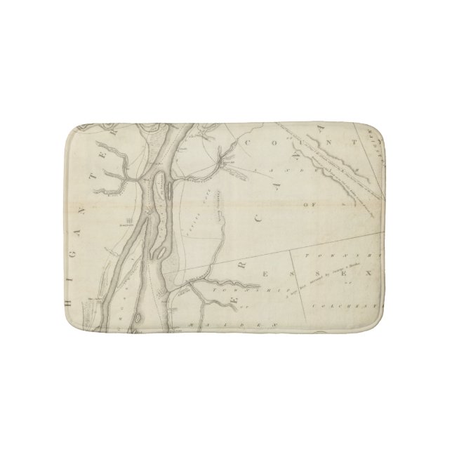 Tapis De Bain Carte de Rivière Détroit (Devant)