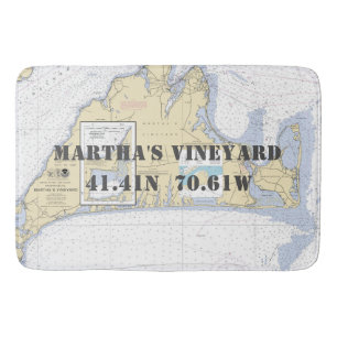 Tapis De Bain Carte des vignobles de Martha nautique