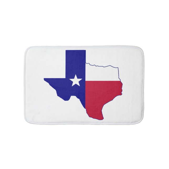Tapis De Bain Carte du drapeau du Texas (Devant)