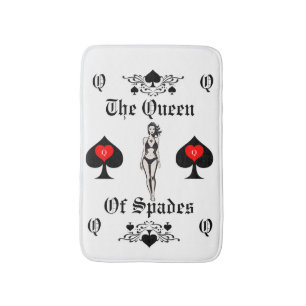 Tapis De Bain Carte Tarot Queen of Spades Thunder_Cove