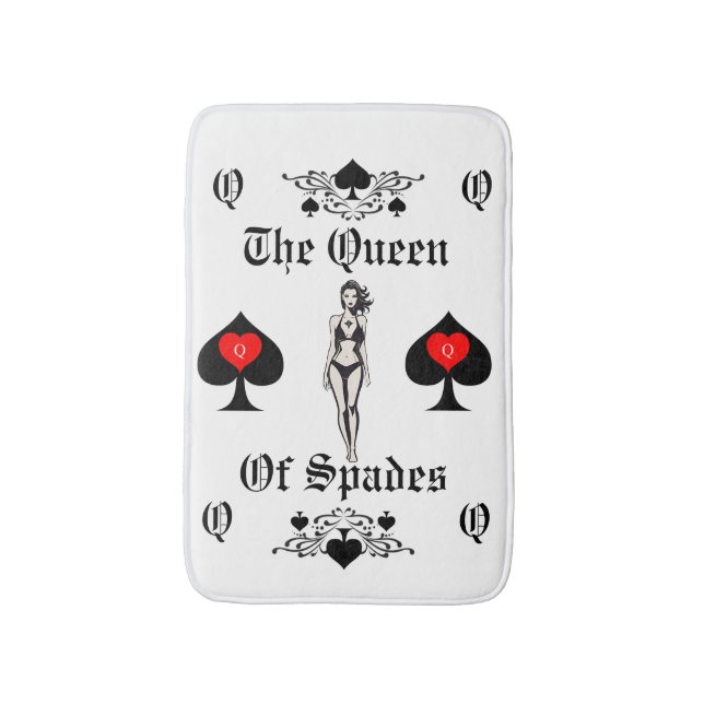 Tapis De Bain Carte Tarot Queen of Spades Thunder_Cove (Devant (Vertical))