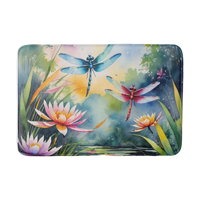 Tapis De Bain Cartes Lili Pond Dragonfly (Devant)