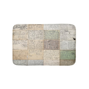 Tapis De Bain Cartes Postales Anciennes Fond Vintage Français