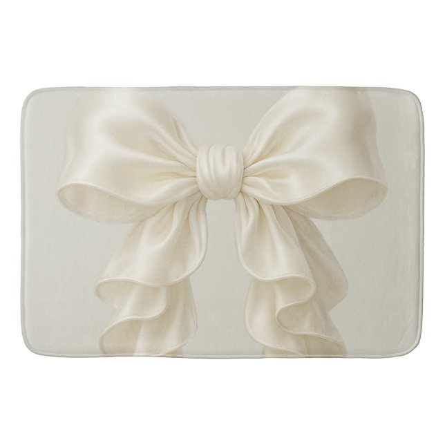 Tapis De Bain Cascade de crème à volants élégants et chic pour f (Devant)