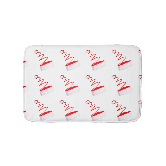 TAPIS DE BAIN **CASQUETTE MODERNE SANTA CLAUS" (Devant)